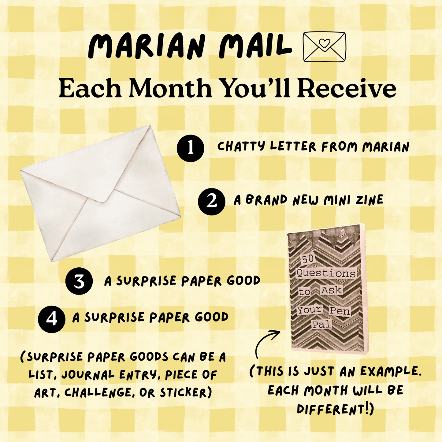 USA - Monthly Snail Mail Subscription